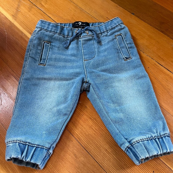 7 for all Mankind Baby Sz 3/6 months Denim Jogger - Picture 2 of 10
